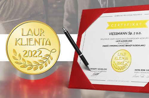 Firma Viessmann wyróżniona tytułem Złoty Laur Klienta 2022